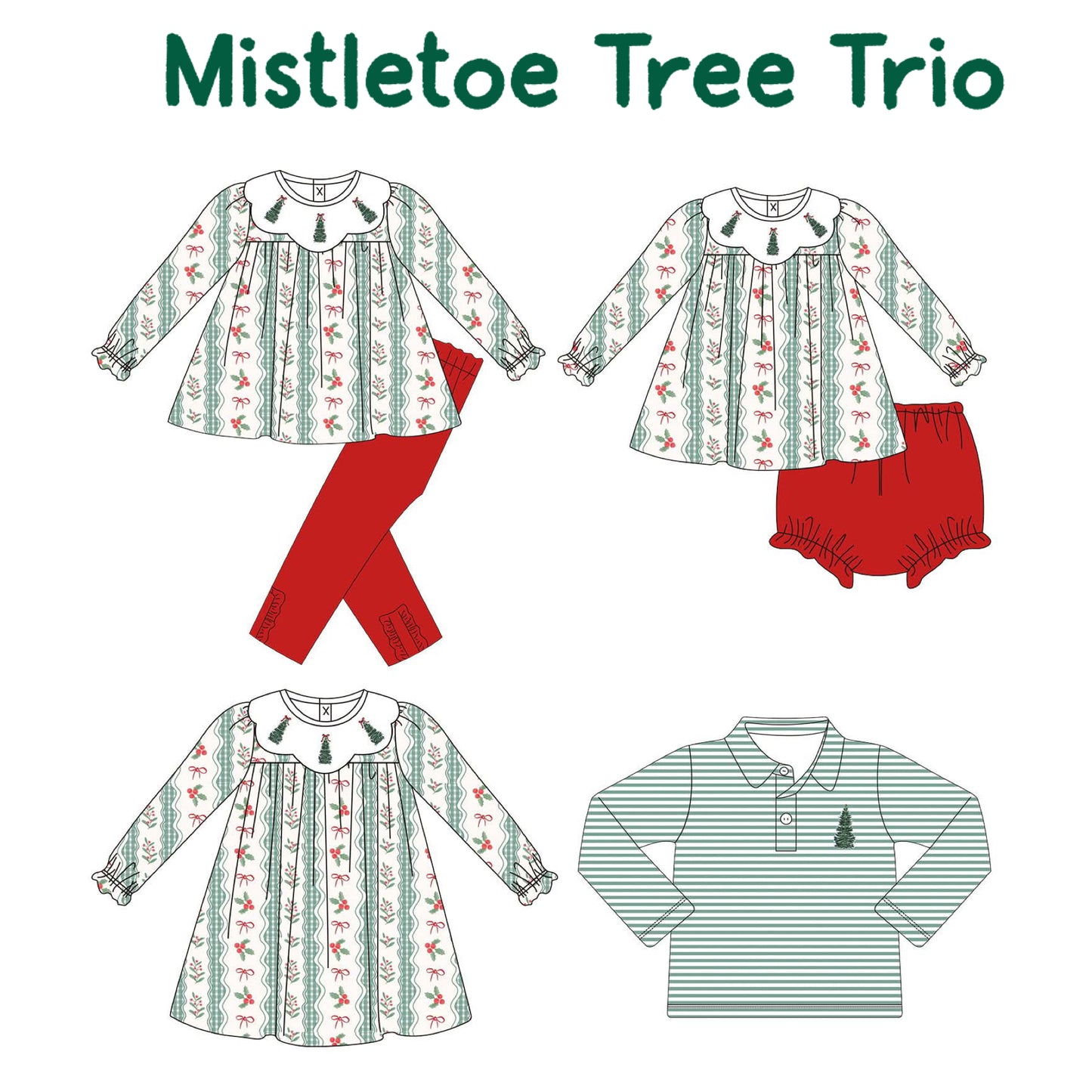 PO 19 Mistletoe Tree Trio