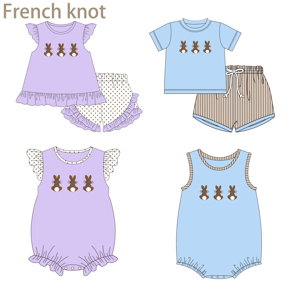 French Knot Bunnies