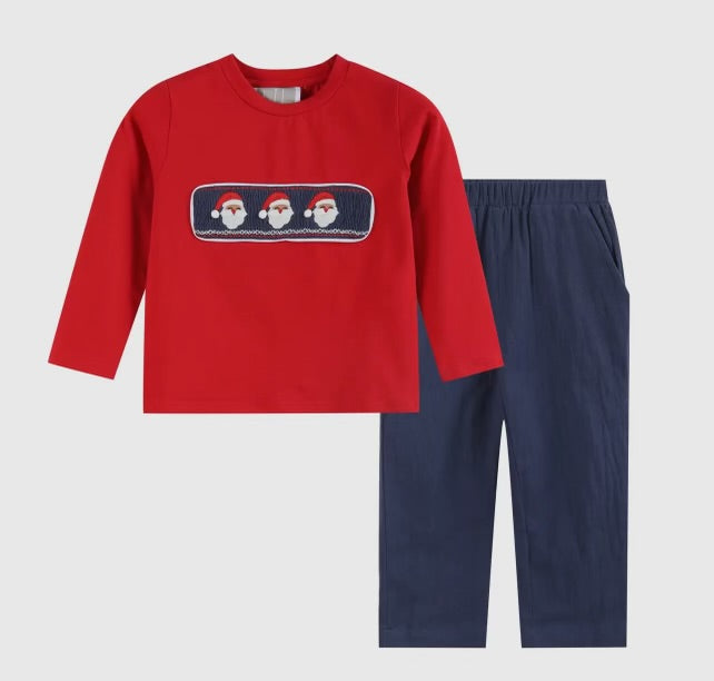 LC Navy Santa Smock