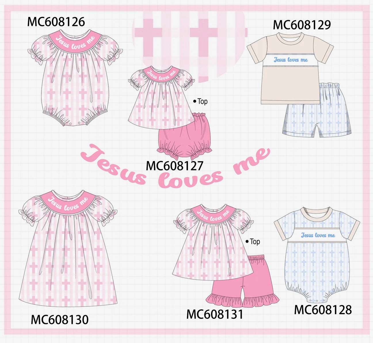 Jesus Loves Me Embroidery Cross PO101