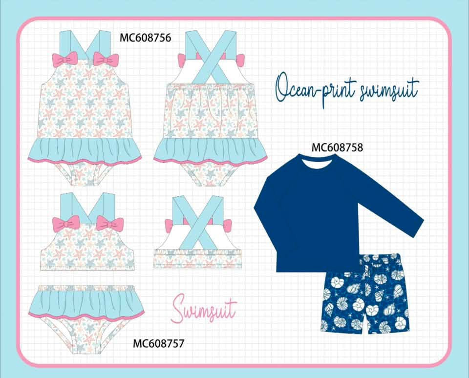 Ocean Print Swim PO 102