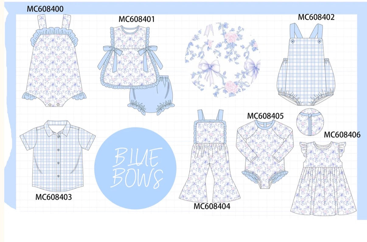 Blue Floral Bow Collection 1 PO101