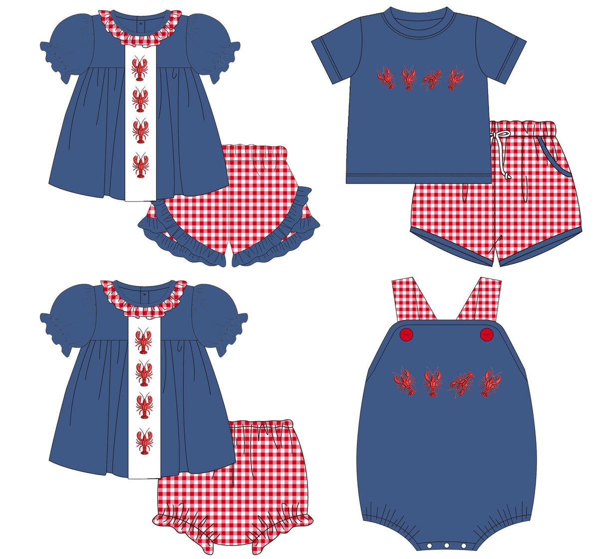Red Gingham Crawfish