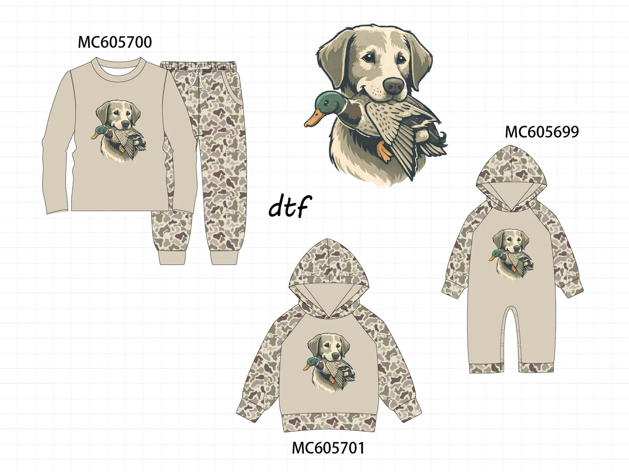 PO93 Camo Hunting Dog DTF