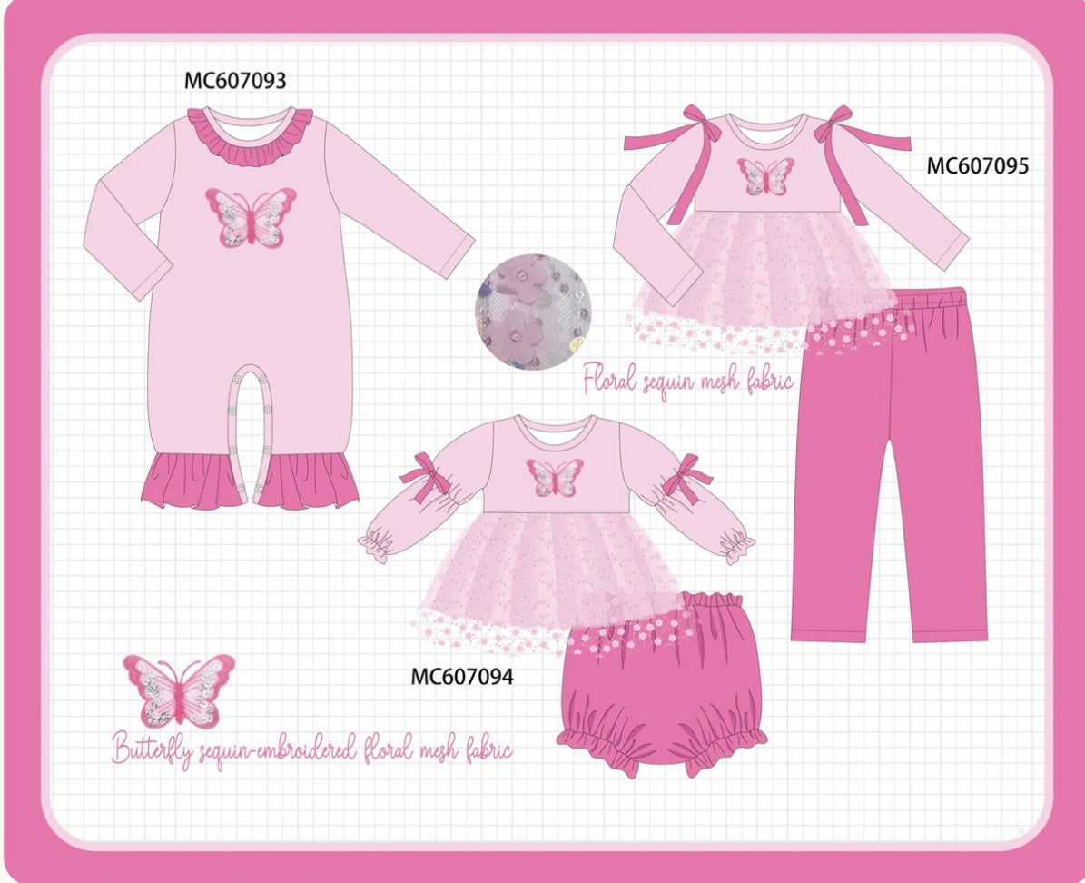 PO98 Pink Butterfly Sequin Collection