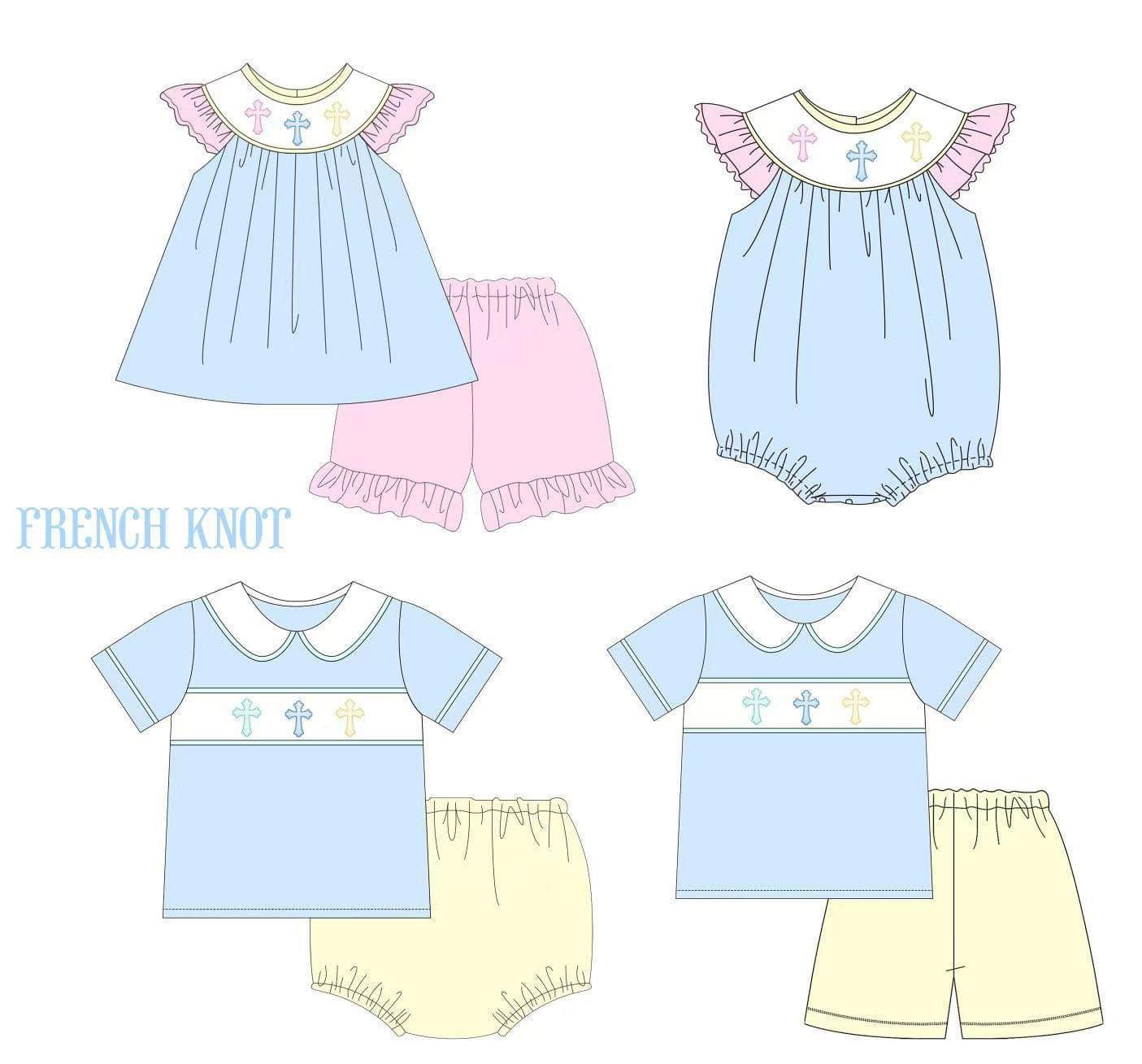 French Knot Crosses