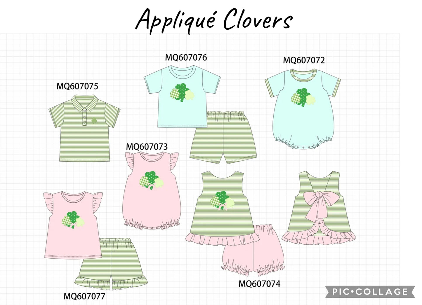 Appliqué Clovers PO100