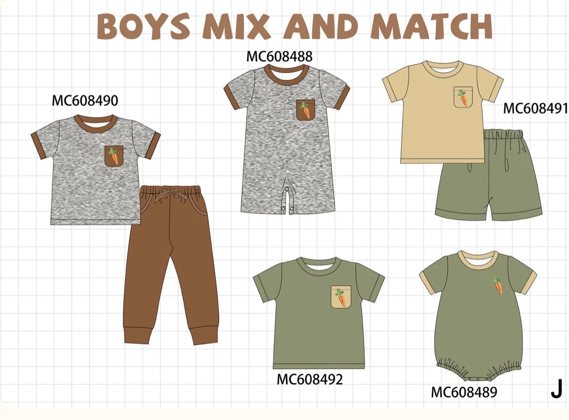 Boys Mix & Match Carrot PO101