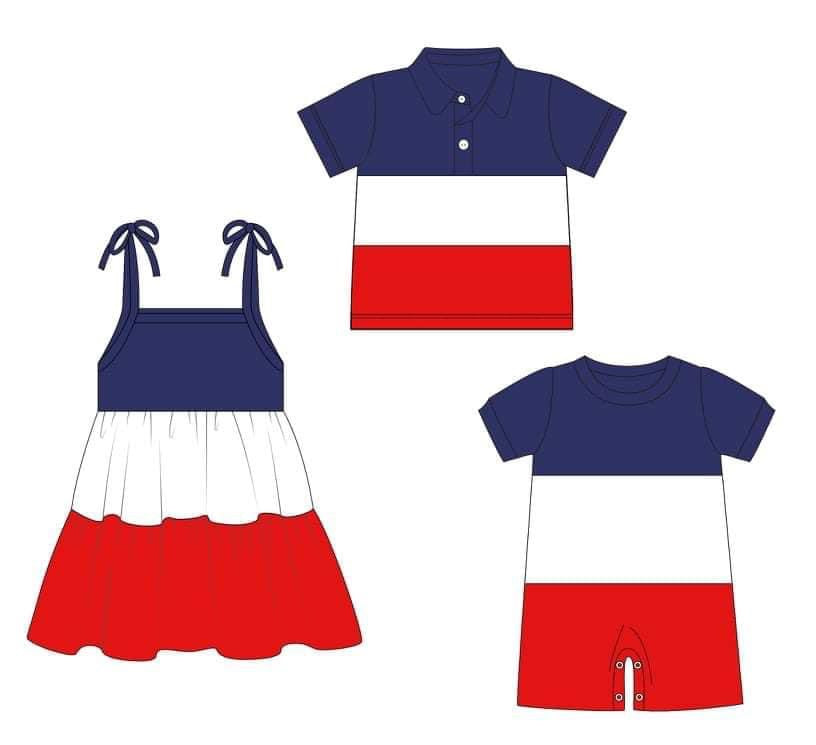 Red White & Blue Colorblock