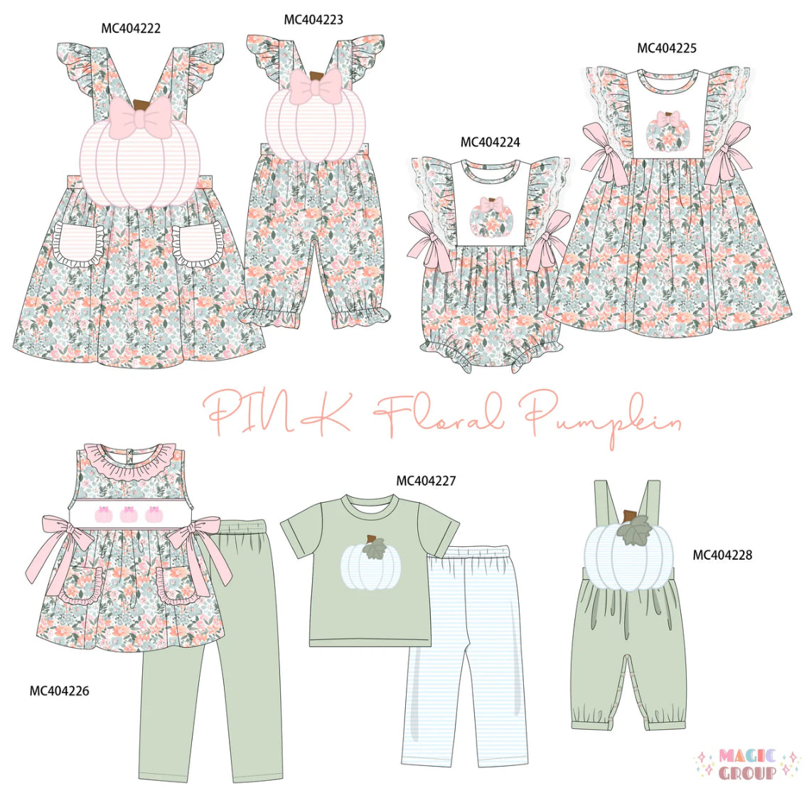 Sage Floral Pumpkin Collection