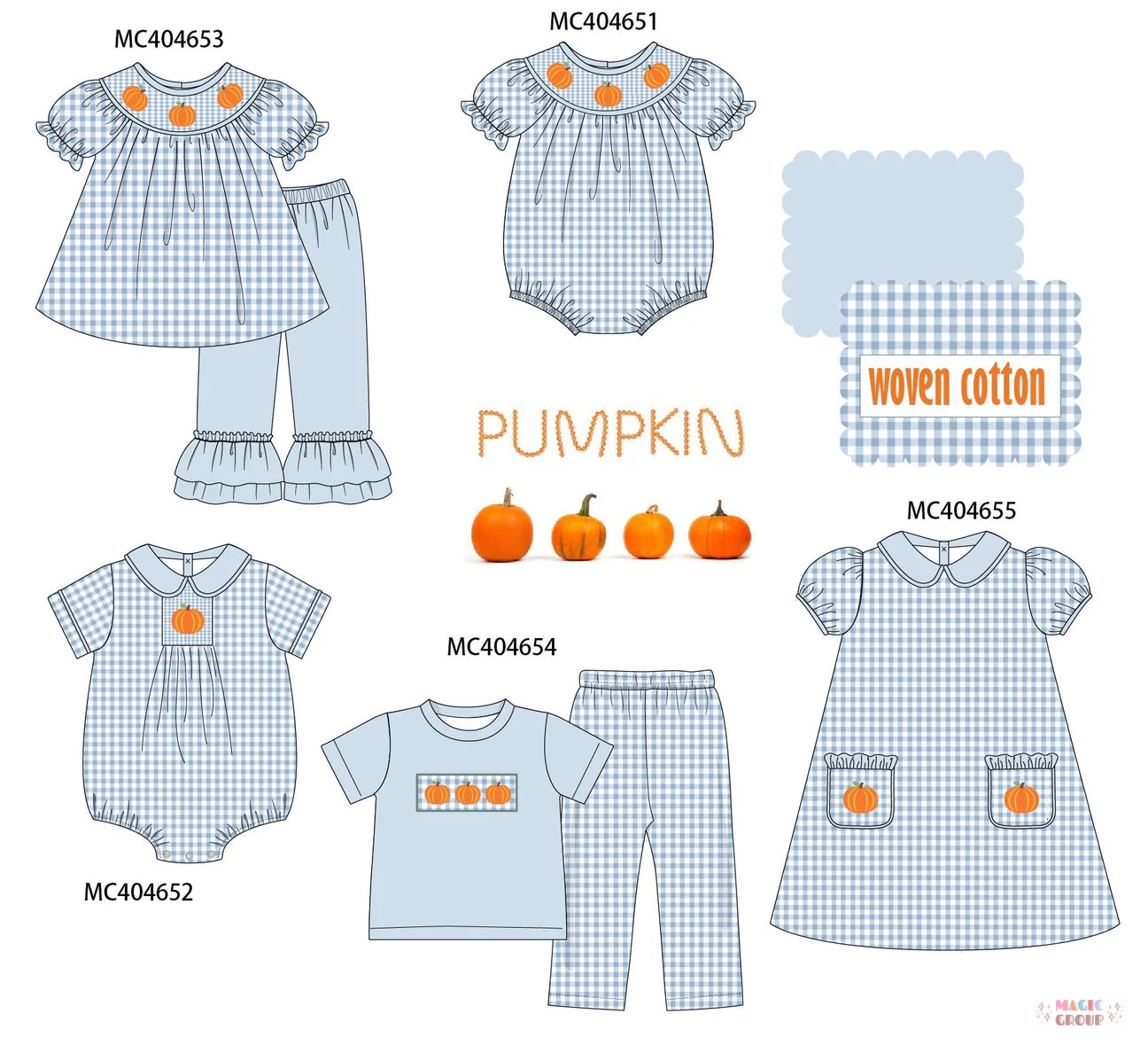 Blue Pumpkin Embroidery