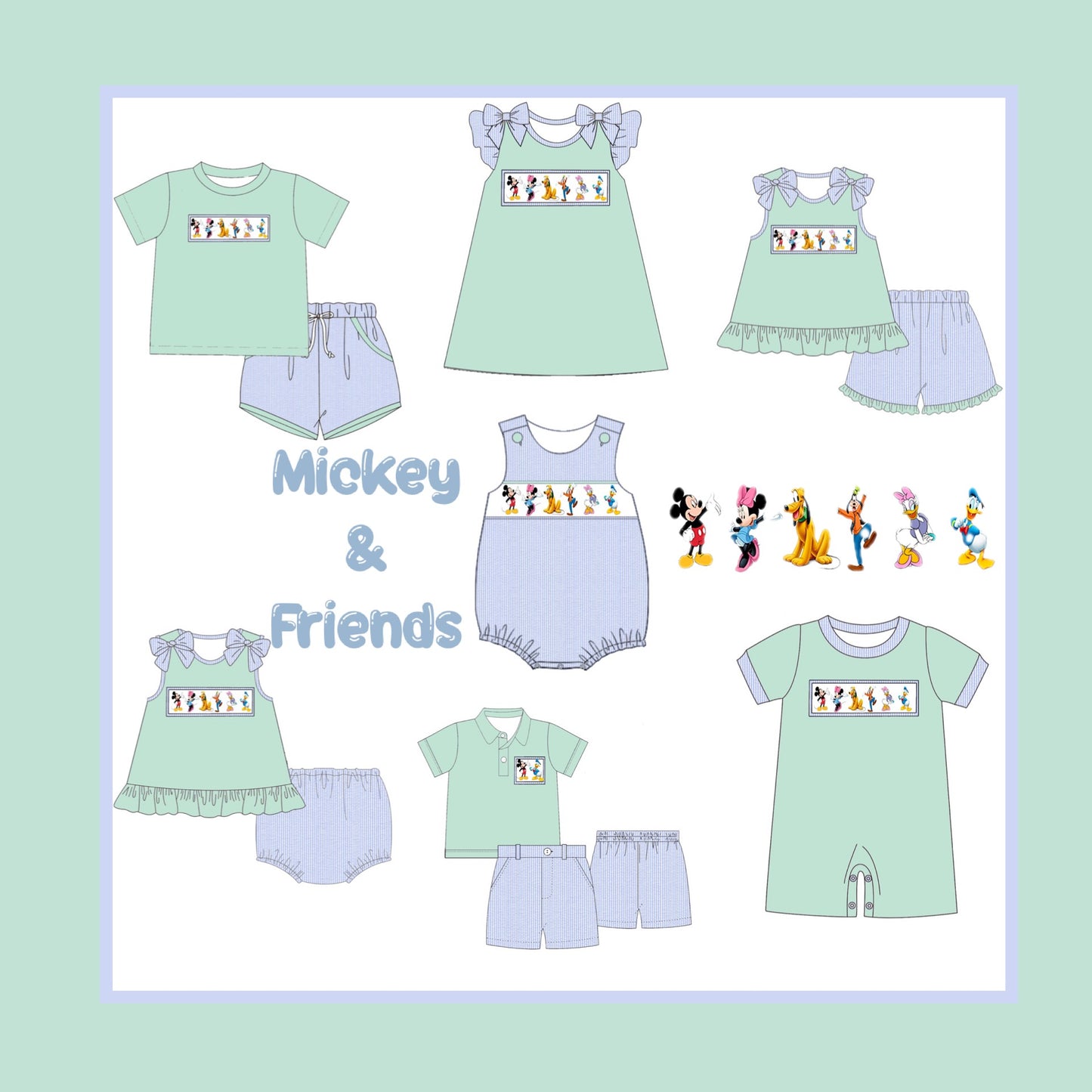 Mouse & Friends Smock
