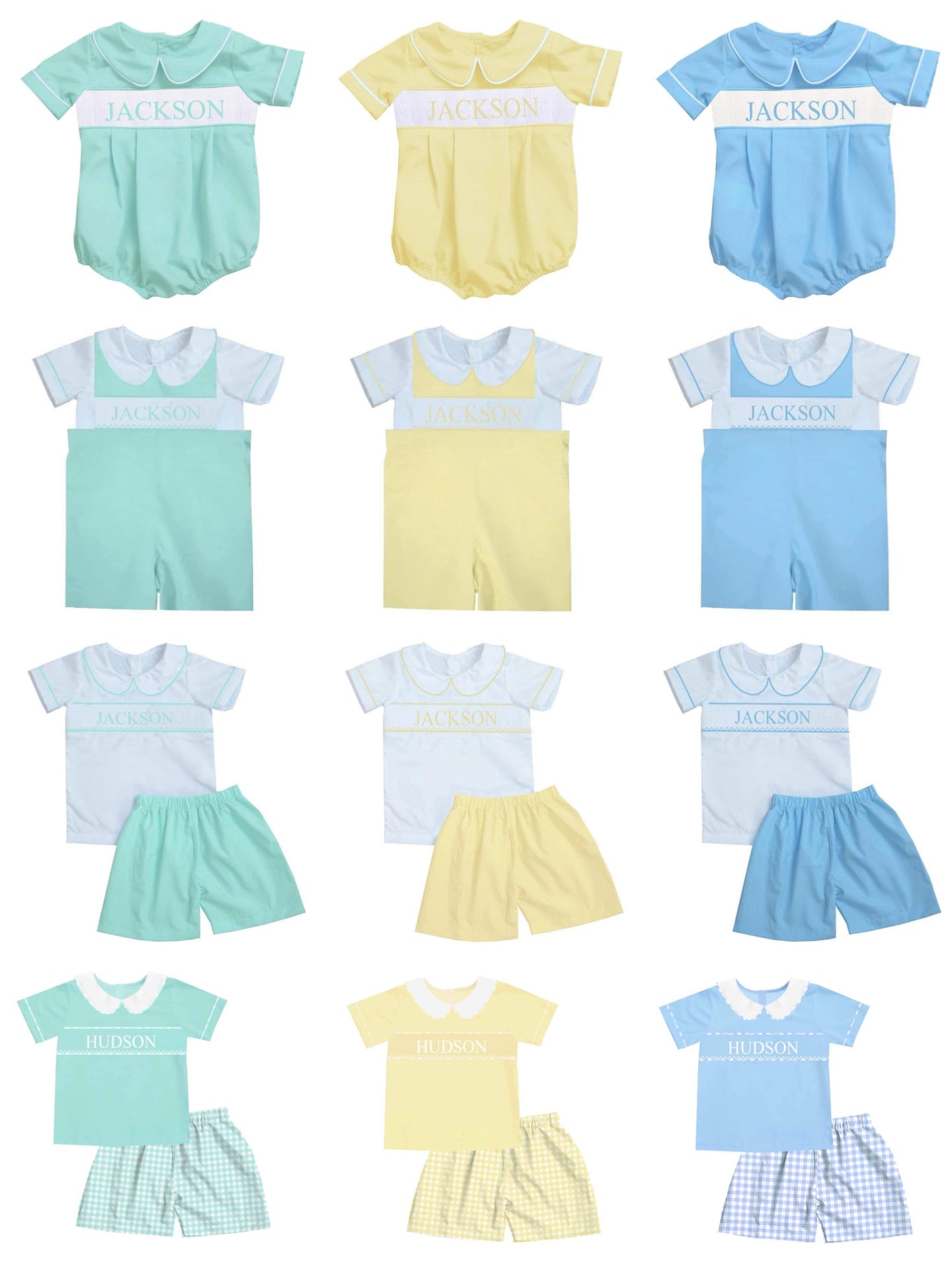 Pastel Boy Name Smocks #2