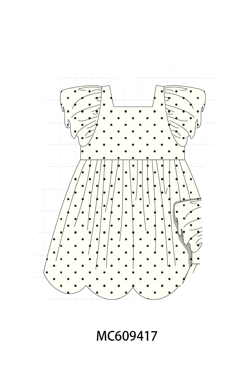 PO104 Beige dot ruffle collection