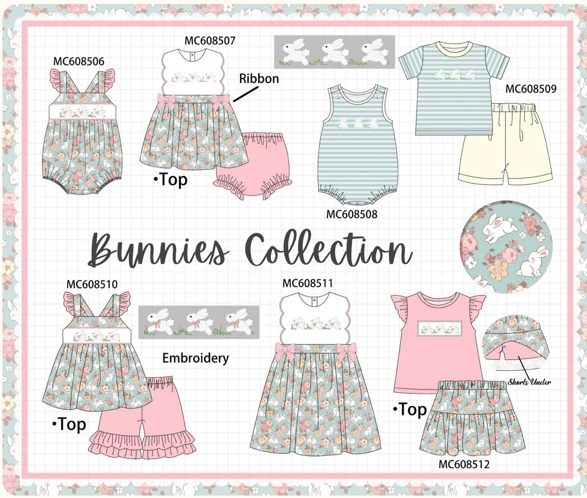 Easter Bunnies Embroidery PO101