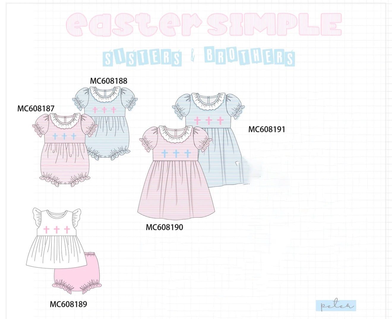 Pink  Cross Embroidery Collection 1 PO 101