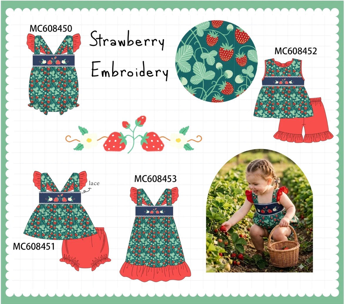 Strawberry Embroidery PO101