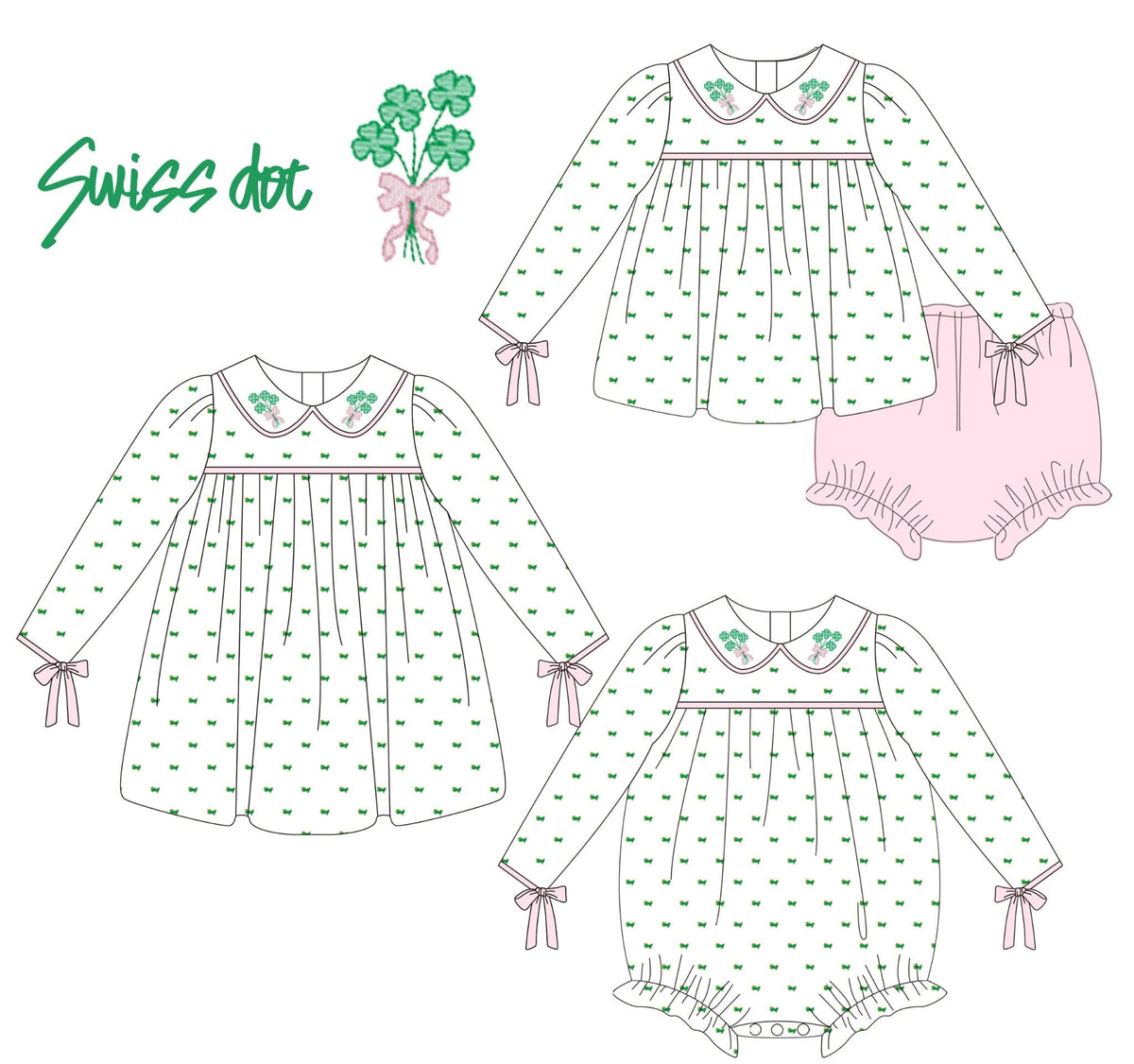 Swiss Dot Clovers