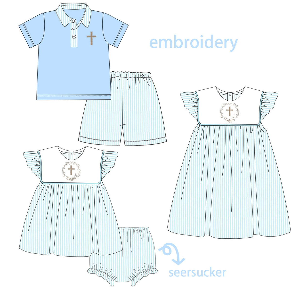 Seersucker Cross Collection