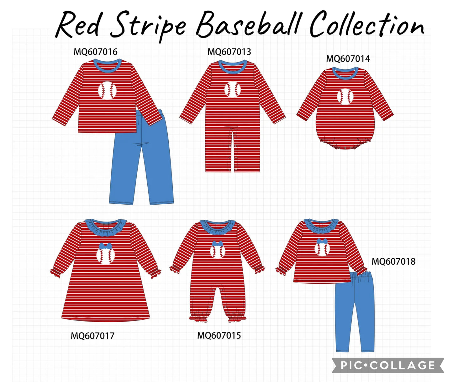 Red Stripe Baseball Collection PO100