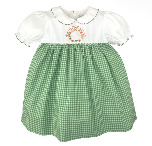 Petit Ami Christmas Wreath Dress