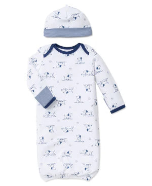 Little Me Gown/Hat Puppy Toile