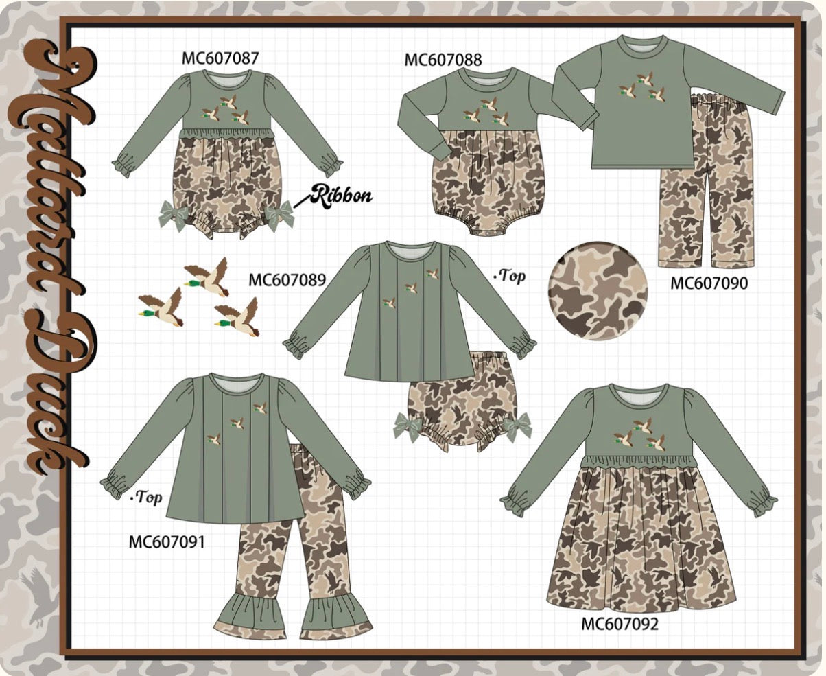 PO98 Camo Mallard Duck  Embroidery Collection