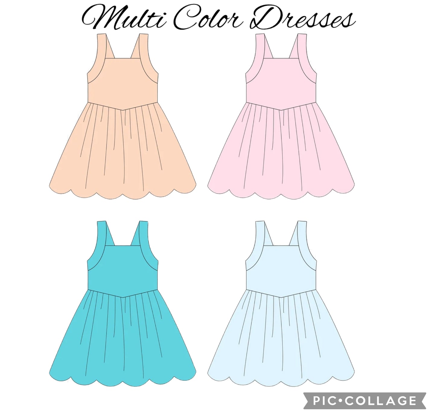 Multi Colored Dresses PO100