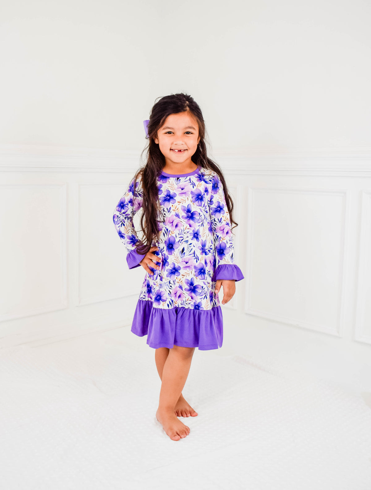 Purple Floral Bamboo
