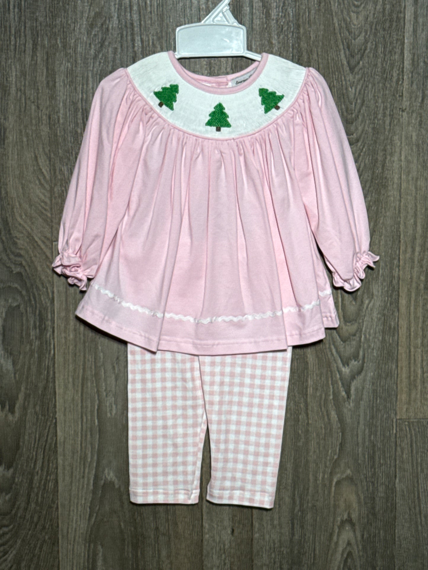 Pink & Blue Trees Smock