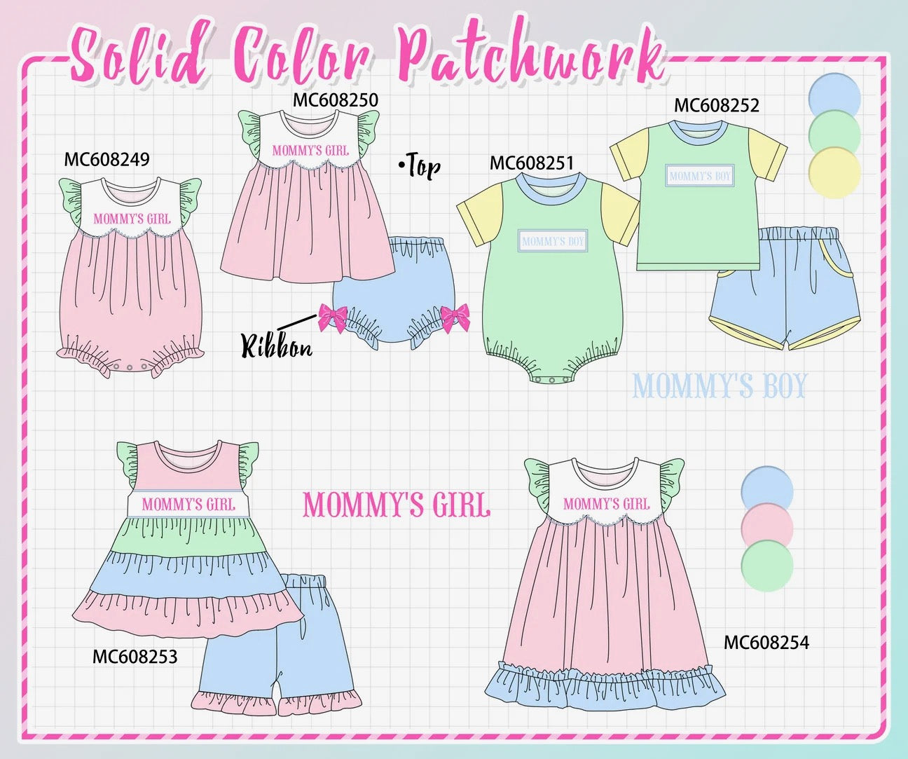 Solid Colorblock Patchwork PO101