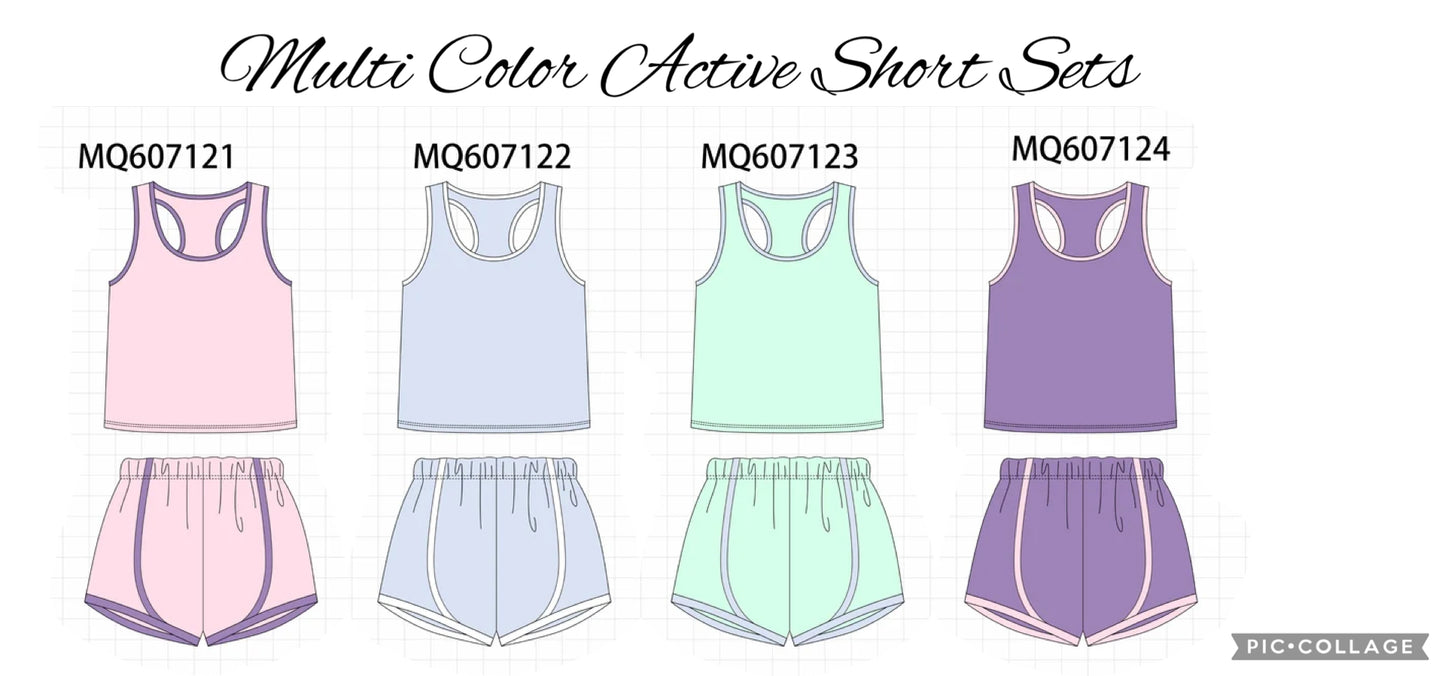 Multi Colored Active Short Sets PO100