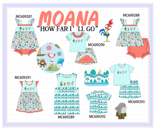 PO104 Blue Moana embroidery ruffle collection