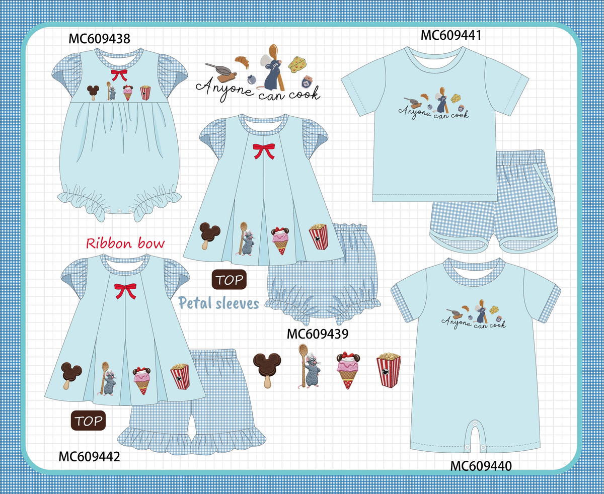 PO104 Blue anyone can cook embroidery collection