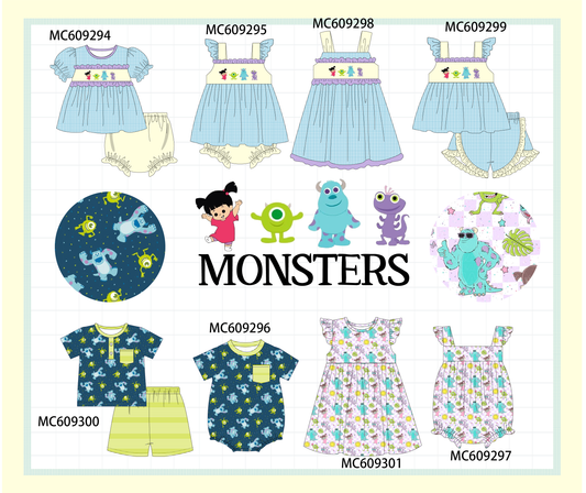 PO104 Blue monster embroidery collection