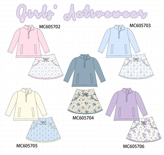 PO93 Floral Active Skort Sets