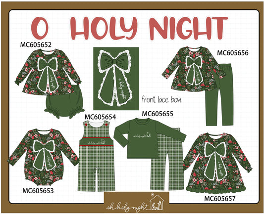 PO 93 O Holy Night Green Floral Print