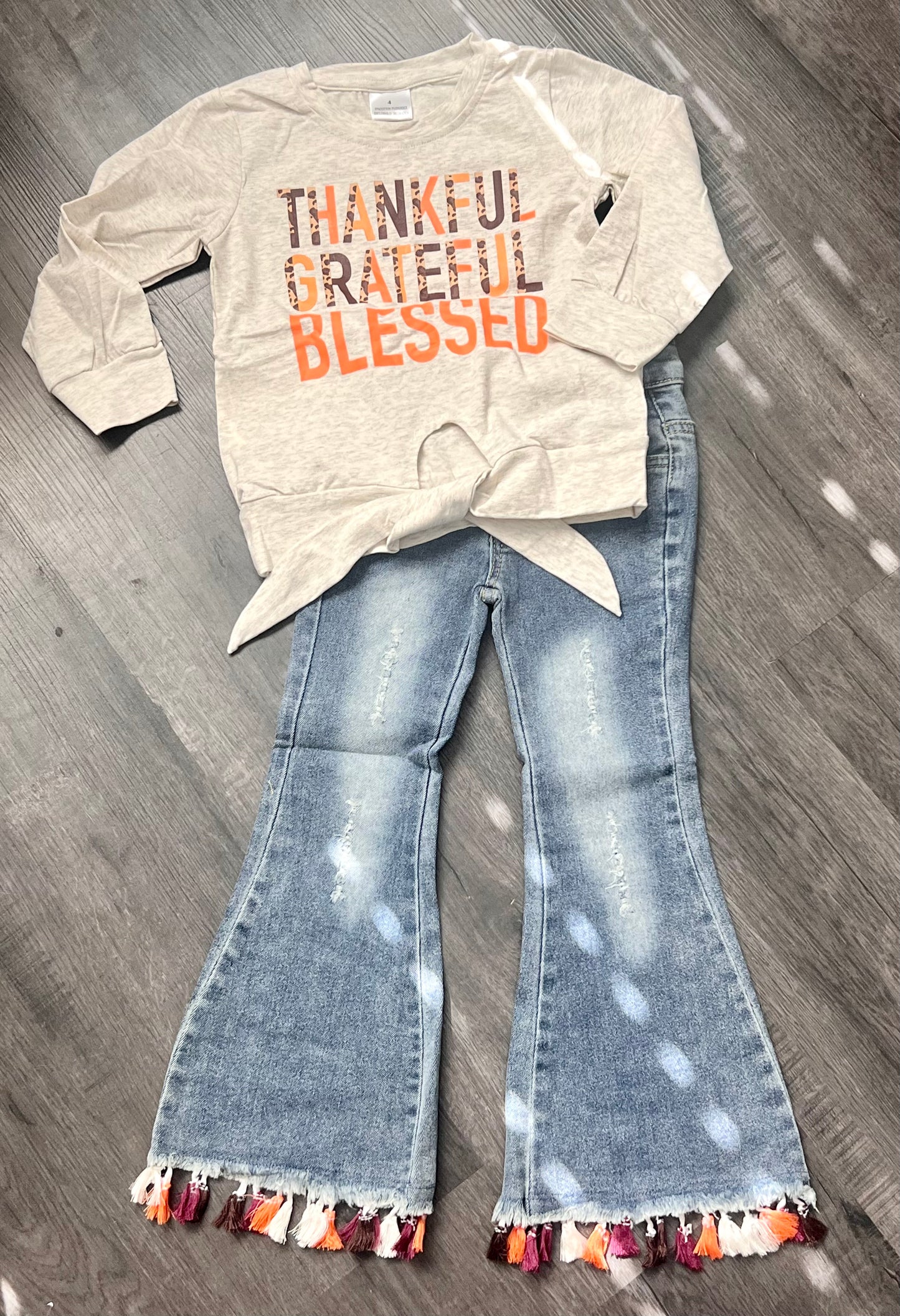 Thankful Denim Bell Set