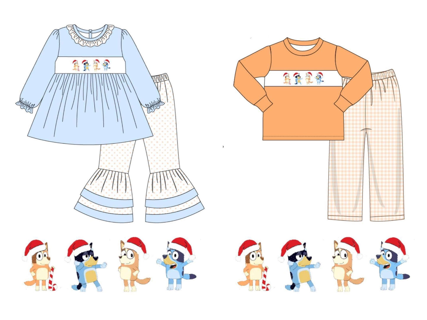 Blue Dog Christmas Sets