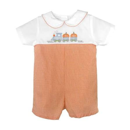 Petit Ami Pumpkin Train Romper