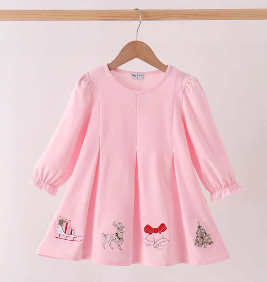 PO92 Pink&sage christmas embroidery collection