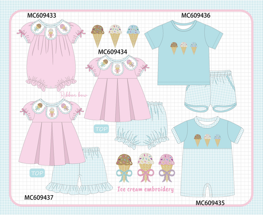 PO104 Ice cream embroidery collection