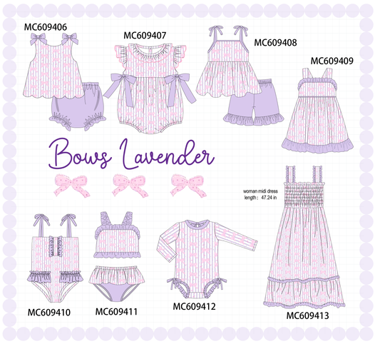 PO104 Lavender bow ruffle collection