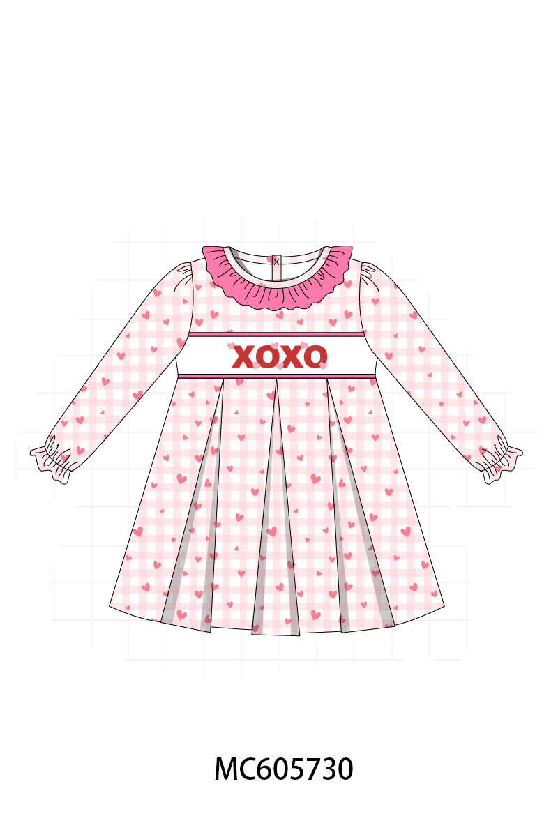 PO95 Pink valentine's day XOXO embroidery collection