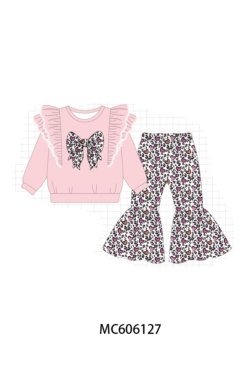 PO95 Pink leopard bow heart colllection
