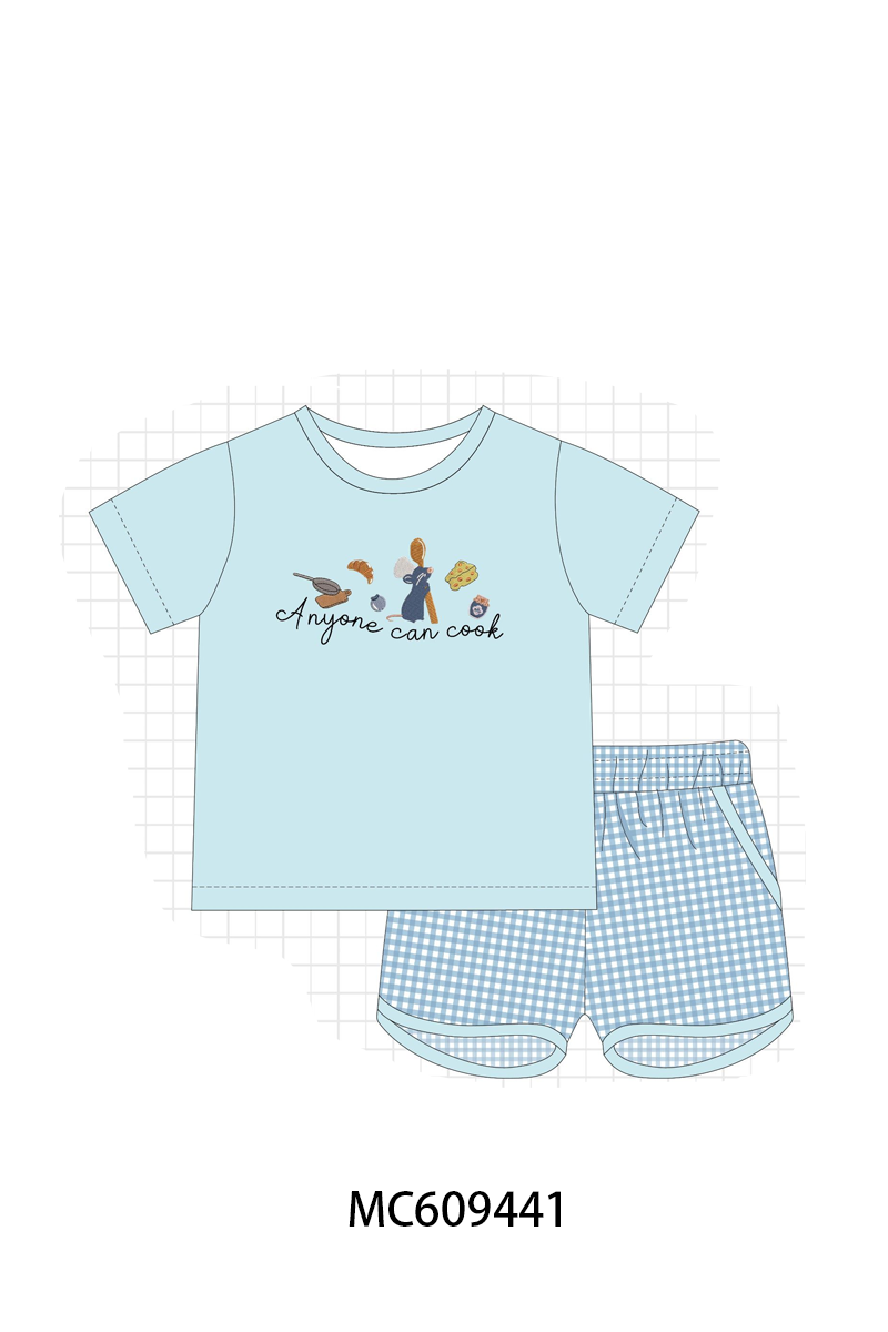 PO104 Blue anyone can cook embroidery collection