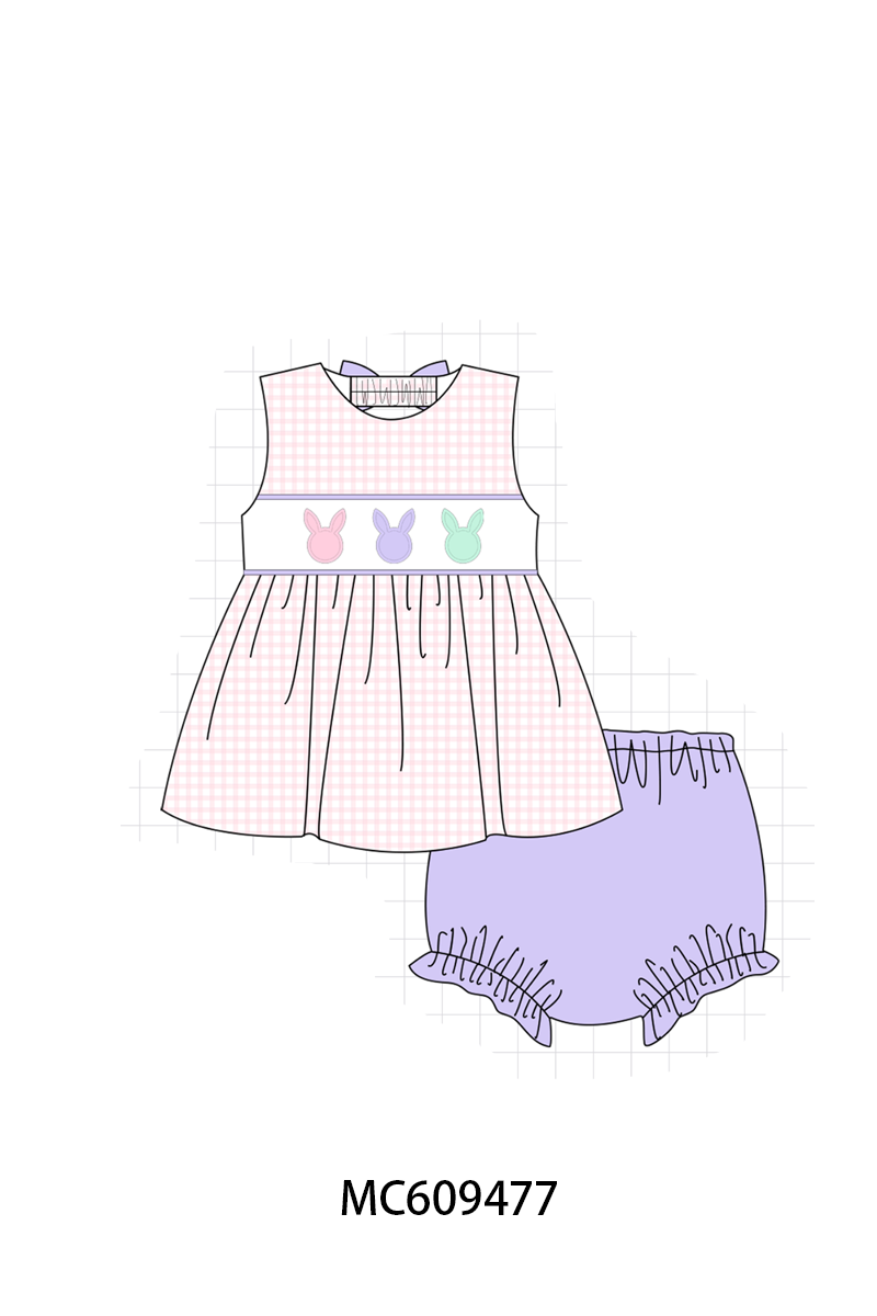 PO104 Purple easter bunny embroidery collection