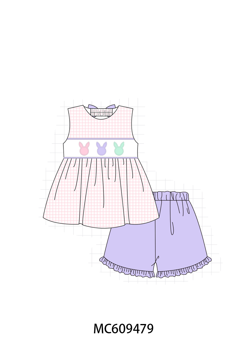 PO104 Purple easter bunny embroidery collection