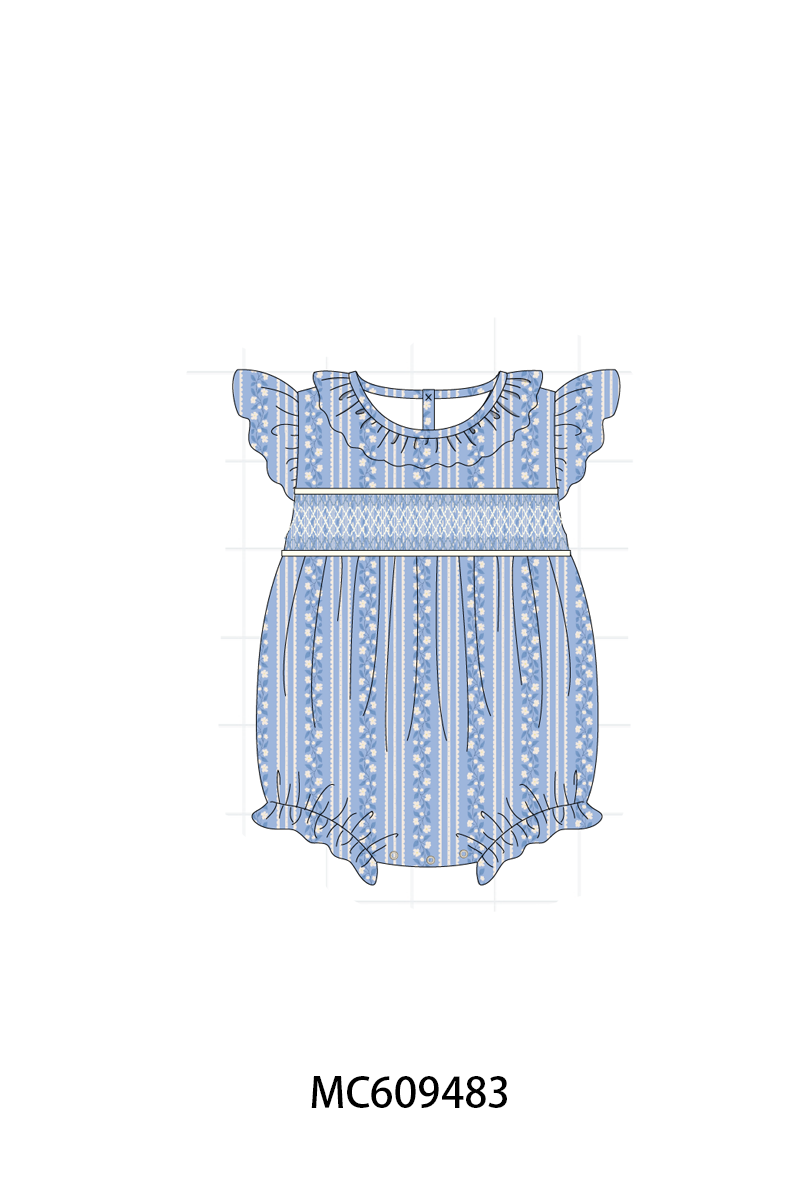 PO104 Blue floral smocked collection 2