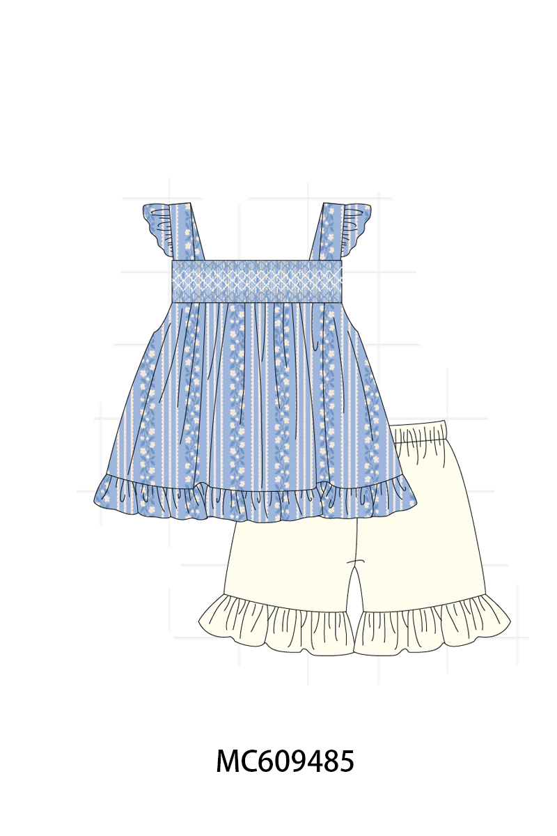PO104 Blue floral smocked collection 2